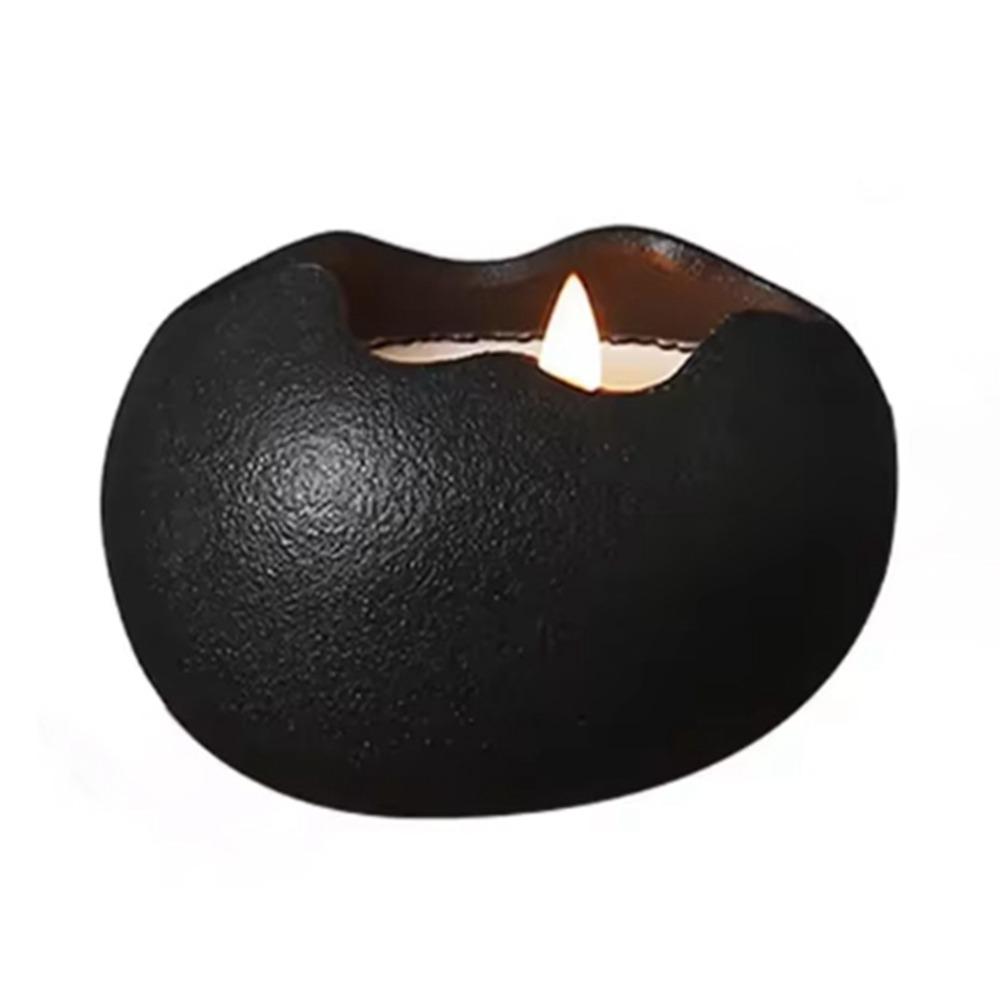 

Cartoon Eggshell Candle Holder Cute Ceramic Aromatherapy Holder Egg Shaped Candlestick Bedroom чёрный