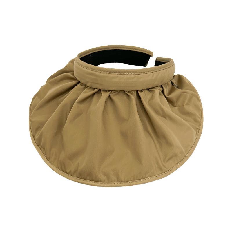 

Resin Hat Black Women Two In One Hair Band Summer Outdoor Beach Hat Breathable хаки