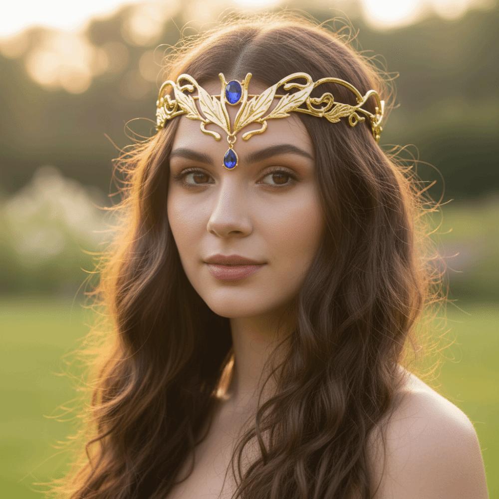 Baroque King Round Elves Crown Vintage Princess Diadems Bridal Hair Accessories Bridal Party