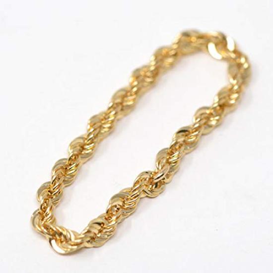 Kotobuki Jewelry Rope Chain Size 18k Gold Ring Polishing Men's Ring, 19, (Includes Cloth, 2-Piece Set)