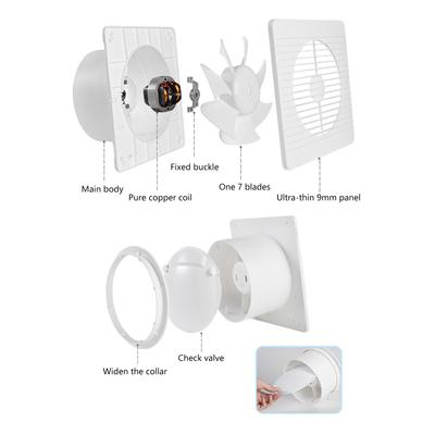 Verbesserter Abluftventilator Kleinformatiger 4-Zoll-Wandabluftventilator Zuverlässige Lösung Einfache Bedienung Ventilator für Keller & Garagen