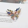 Trendy Multicolour Alloy Butterfly Brooches For Women Metal Crystal Insect Brooch Party Birthday Winter Zircon