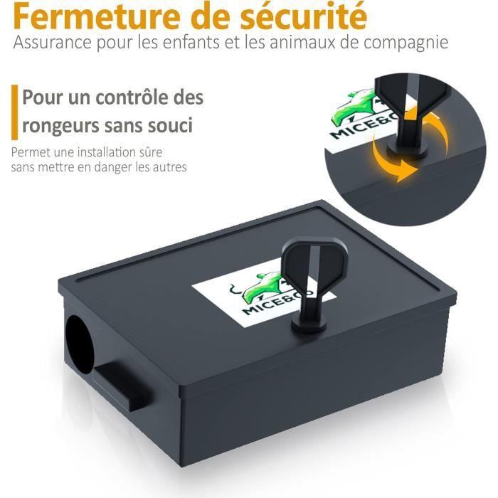 Miceco stationboîteporte-appâts souris avec clé pour petits rongeurs piège professionnel