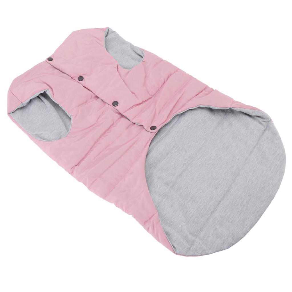 Dog Winter Coat Double Sided Wearable Cute Large Dog Warm Coat for Autumn and Winter Pink