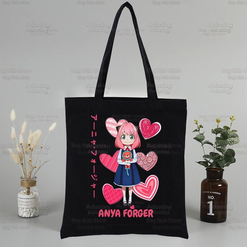 Spy X Family Anime Canvas Tote Bag - Harajuku Style Shoulder Bag for Students & Shopping