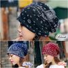 Paisley Print Hair Sun Cancer Openwork for Women Black 1 R-Dream Cap, Turban, Protection, Care, Chemotherapy, Thin, Breathable, Knit, (1 + Navy)