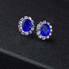 Fashion Women Lady Elegant Rhinestone Flower Ear Stud Earrings Gift Jewelry