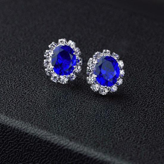 Fashion Women Lady Elegant Rhinestone Flower Ear Stud Earrings Gift Jewelry