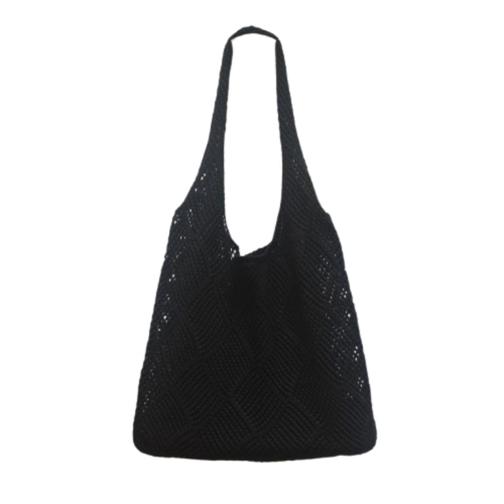 Large Capacity Women Shoulder Bag Fashion Shopping Tote Big Purses Knitted Handbag  Travel