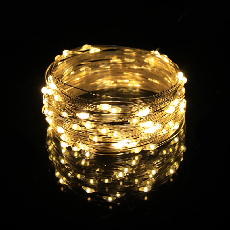 LED Copper Wire Light String with Wave Ball for Indoor Decoration and Gifts
