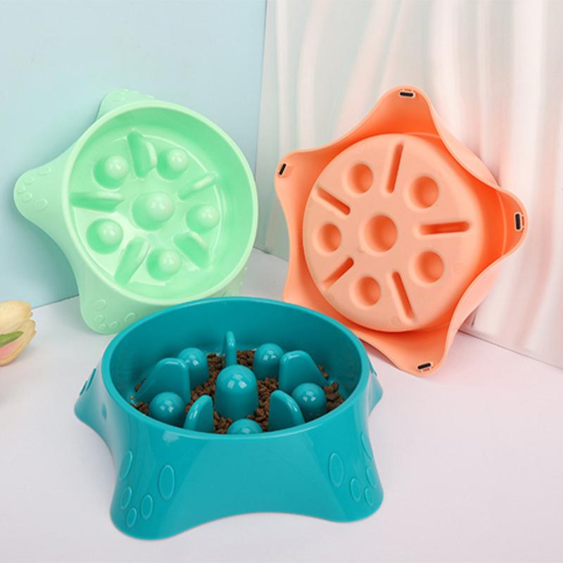 Pet Starfish Shape Slow Food Bowl Dog Feeding Multifunctional Dog Bowl Pet Bowl Dog Anti-choking Slow Food Bowl