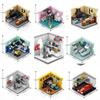 1 Stk. Mini Street View Dreams Haus Rennwagen Arzt Maler Musiker Wissenschaftler Konditor Kameramann Astronaut Bausteine
