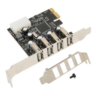 Κέντρο Επέκτασης PCI E σε USB με 4 Θύρες USB 2.0, Υποστήριξη Hot Plug, Εσωτερικό USB Hub για Windows 10 8 7