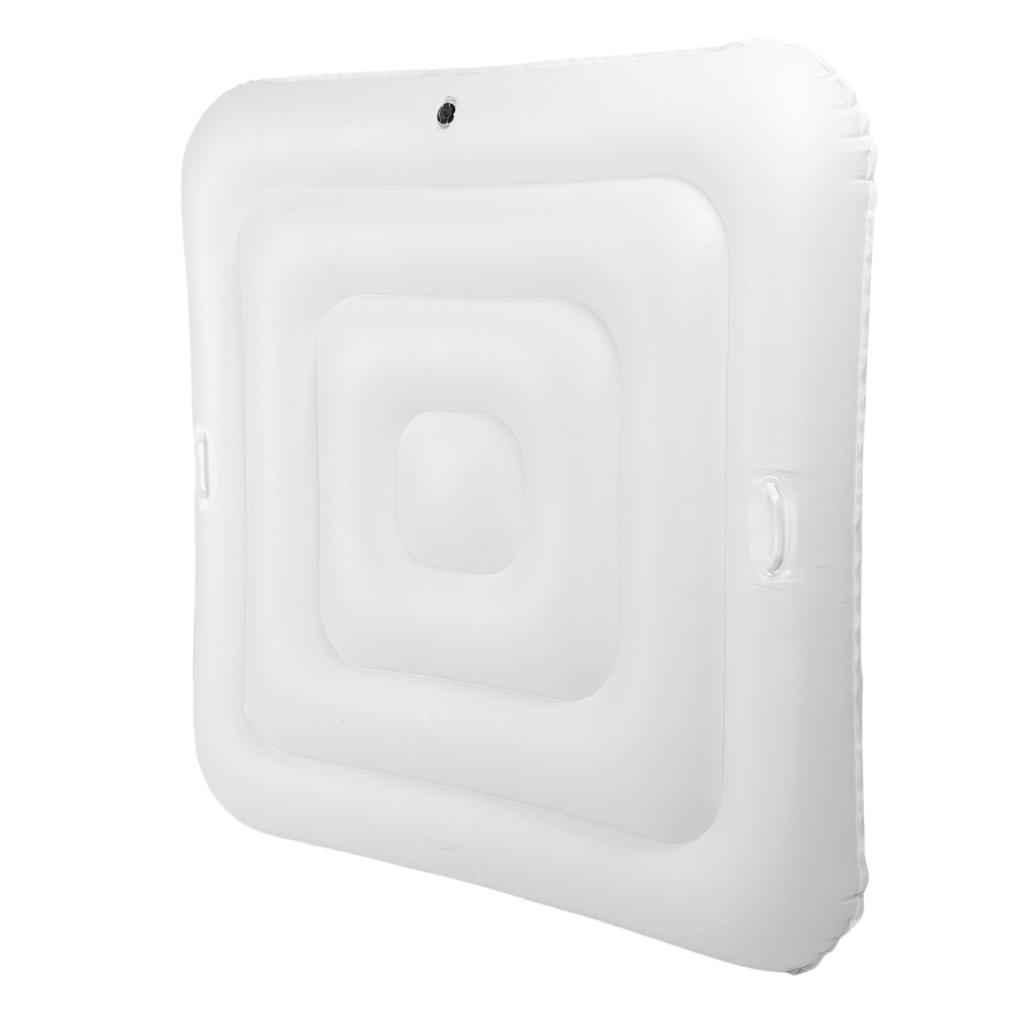 Copertura Gonfiabile per Piscina 130cm Copertura per Piscina Spa Esterna Antipolvere PVC Quadrata Protezione per Piscina