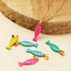 5pcs Stainless Steel Enamel Fish Bracelet Making Necklace Pendants Charms for DIY Jewelry Findings Handmade Crafts Accessories