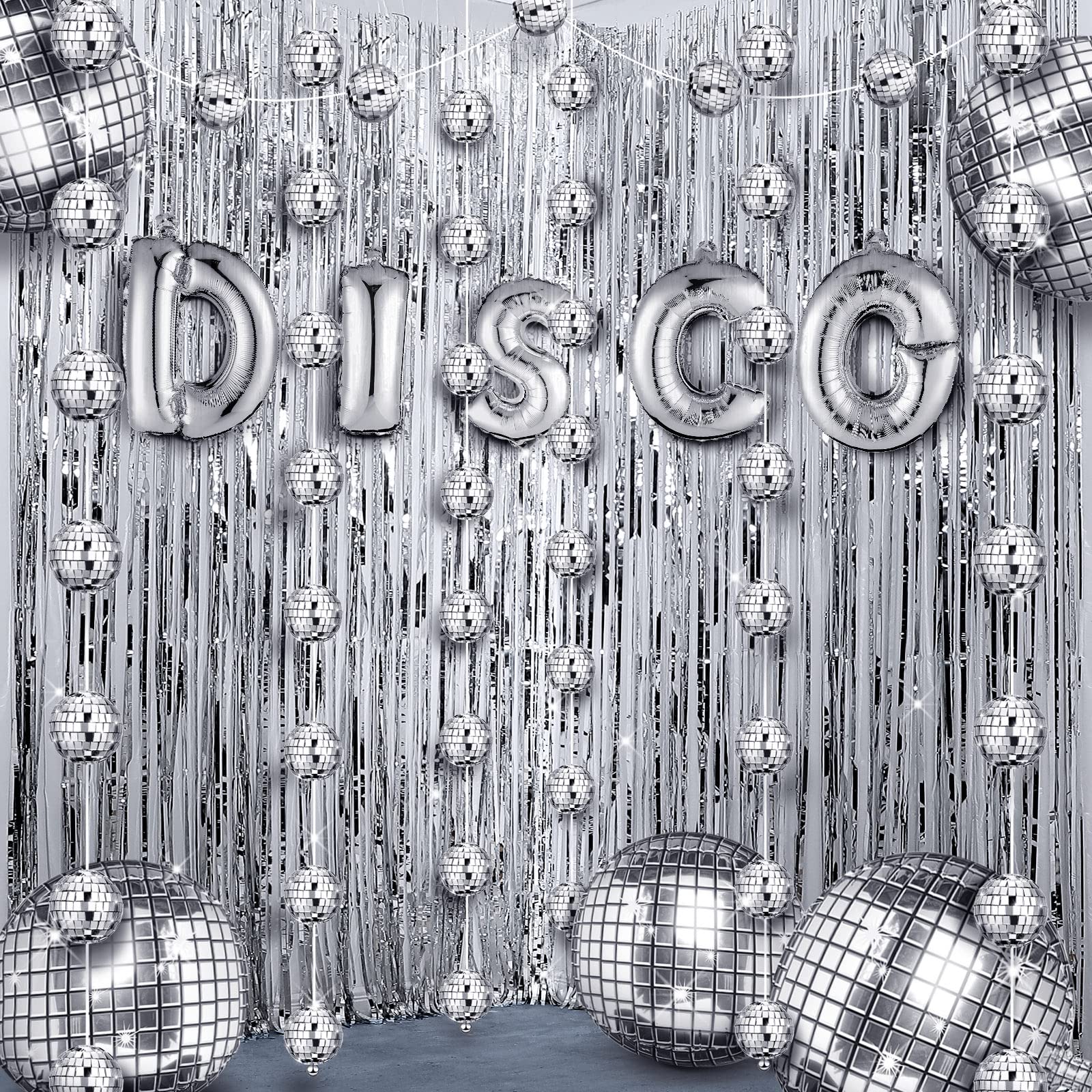 

Серебряные диско-шары, дискотека, девичник, диско-шар, воздушный шар, свадебный душ, танцы, королева, украшения для вечеринки, поставки