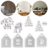 Silicone Moulds Plaster Silicone Molds Christmas Elk DIY Epoxy Casting Mold Christmas Tree Numbers House for Resin Epoxy Casting