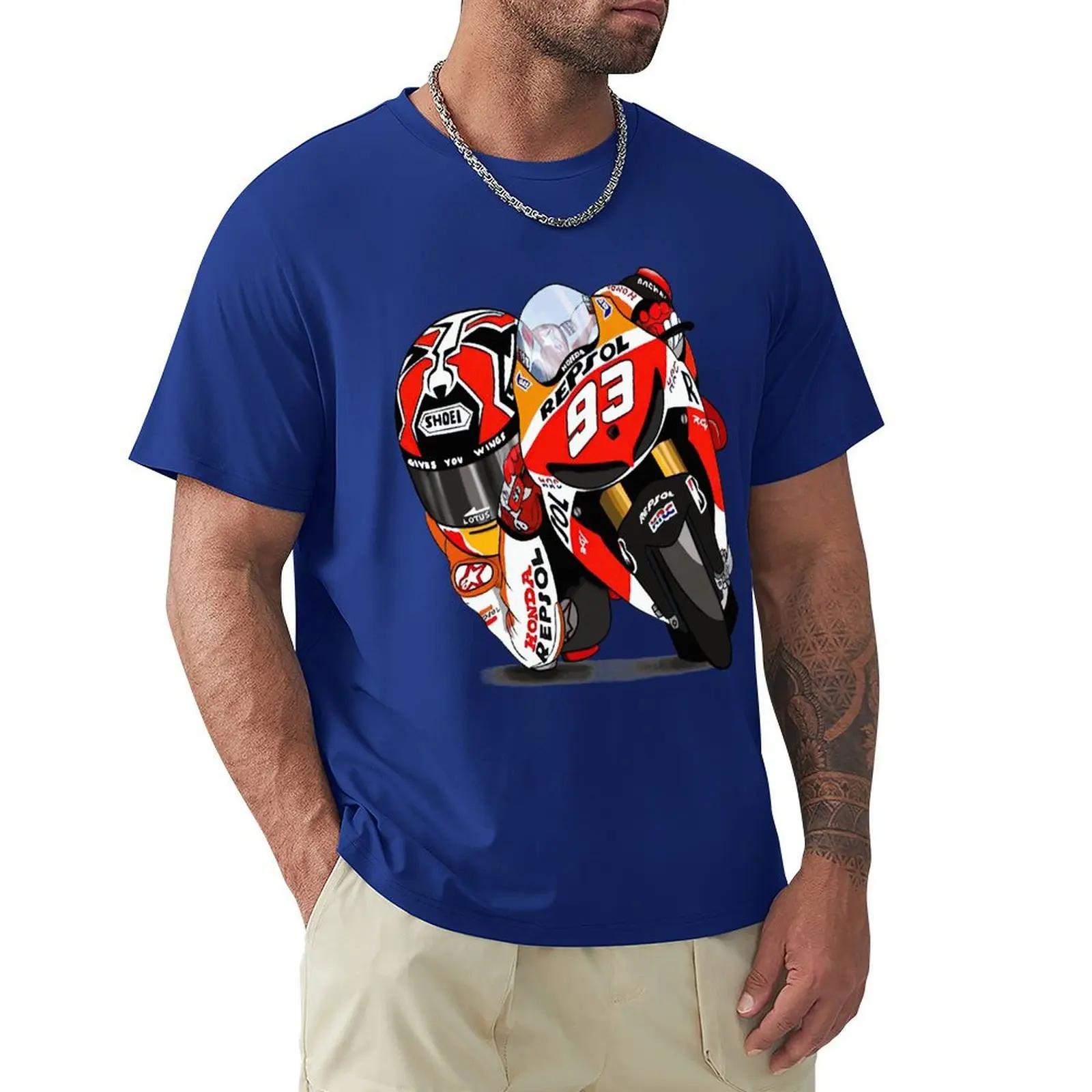 The best product for you Marc Signature 93 MOTO T-shirt Harajuku T-shirt met korte mouwen 100% katoen Grafische T-shirt Tops XXXXXL