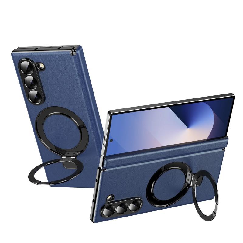 Magnetic Adsorption Phone Case With Built-in Kickstand Galaxy Z Fold 8 Ultra 7 PCTPU Hybrid Shockproof