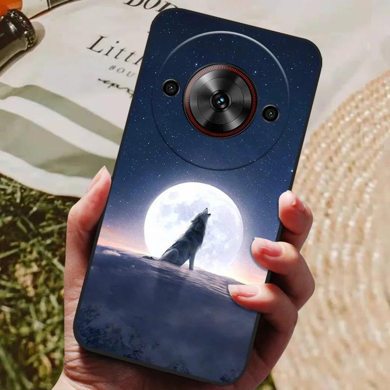 Per ZTE Blade A75 5G Custodia Cool Stampata Silicone TPU Morbida Cover per ZTE Blade A75 5G Custodie Nere Protettive Guscio Telefono A 75 5G
