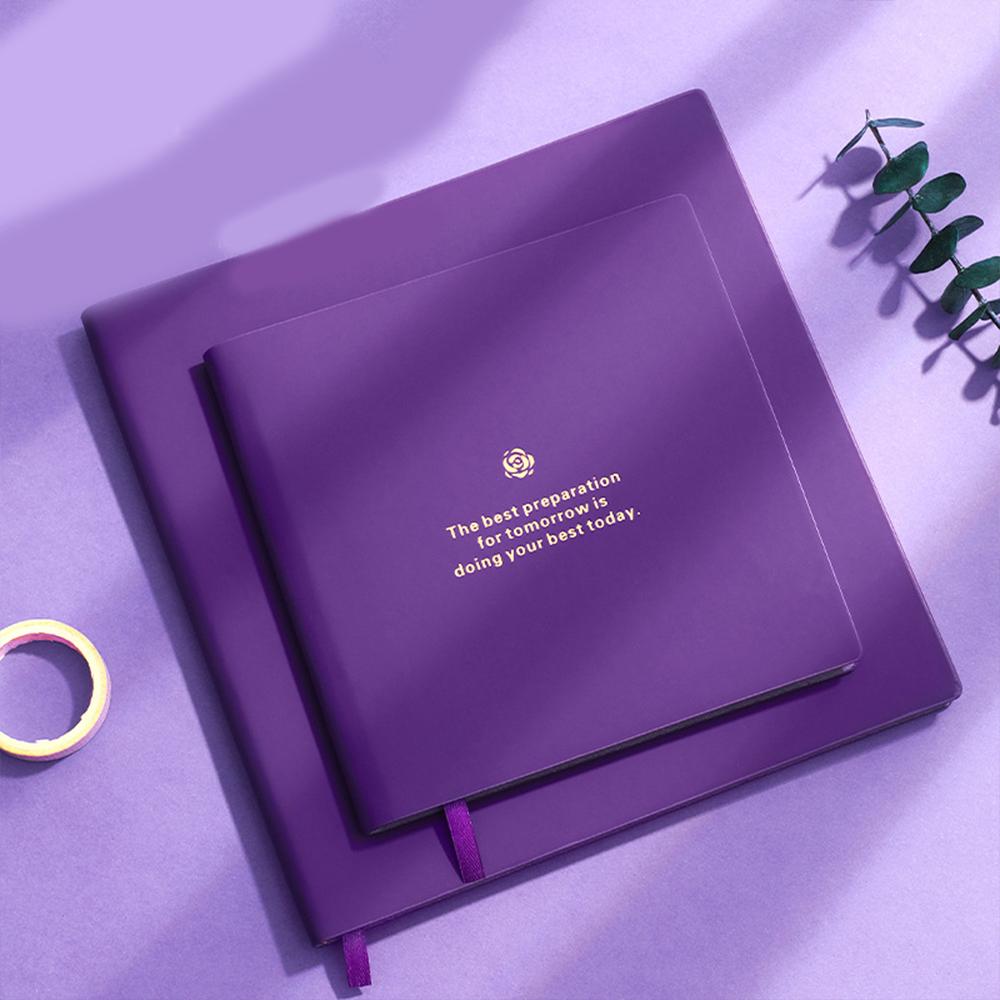 (Free logo engraving) Thickened 80 square notebooks, hand ledger with horizontal lines, diary for students, notepad for girls, simple travel journal