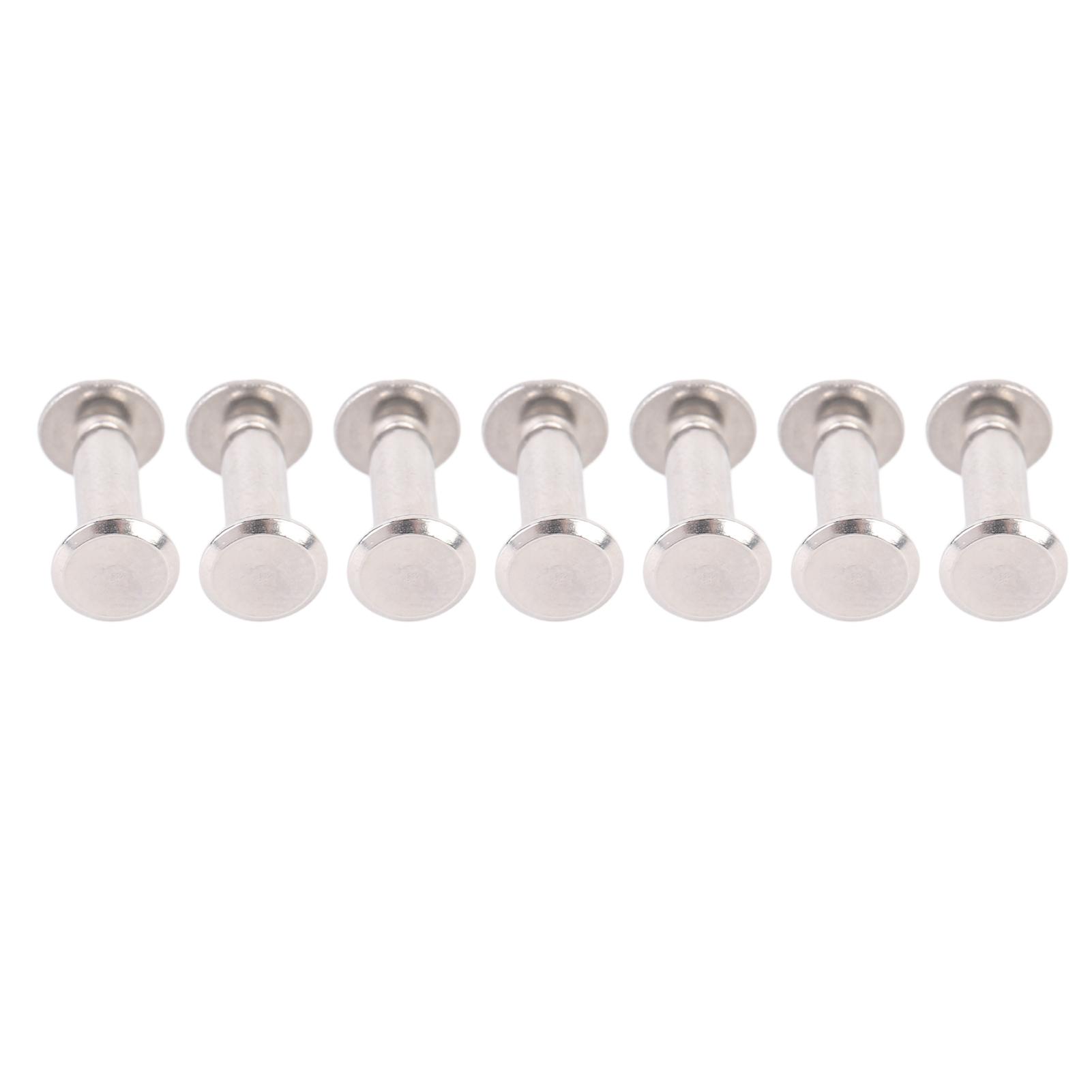 

100 Sets Rivet and Screw Stainless Steel M2.5 Flat Round Head Rivet Stud Fastener Set for Leather Crafts Decoration
