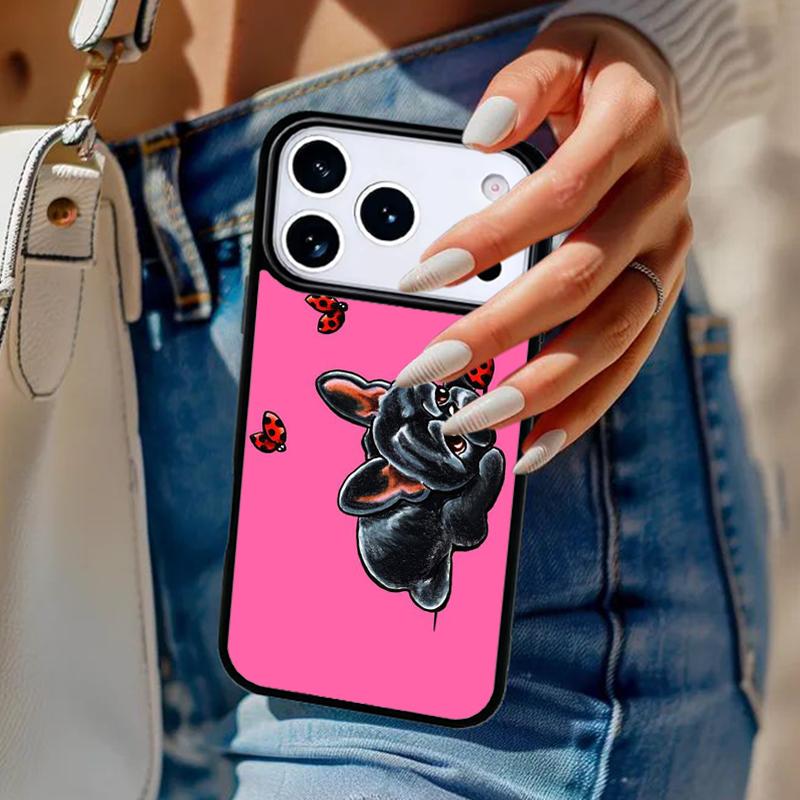 French Bulldog Dog Pug Phone Case For iPhone 17 Air 14 15 13 12 Max Cover For Apple 14 15 16 16e 11 Pro Max Plus Coque