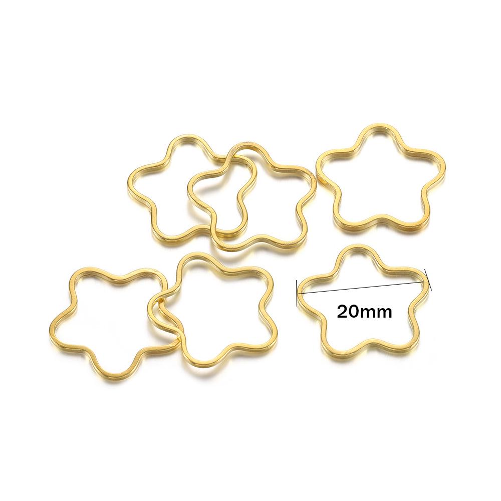 DIY Heart & Pentagram Metal Bezel Epoxy Alloy Frames for Jewelry Making