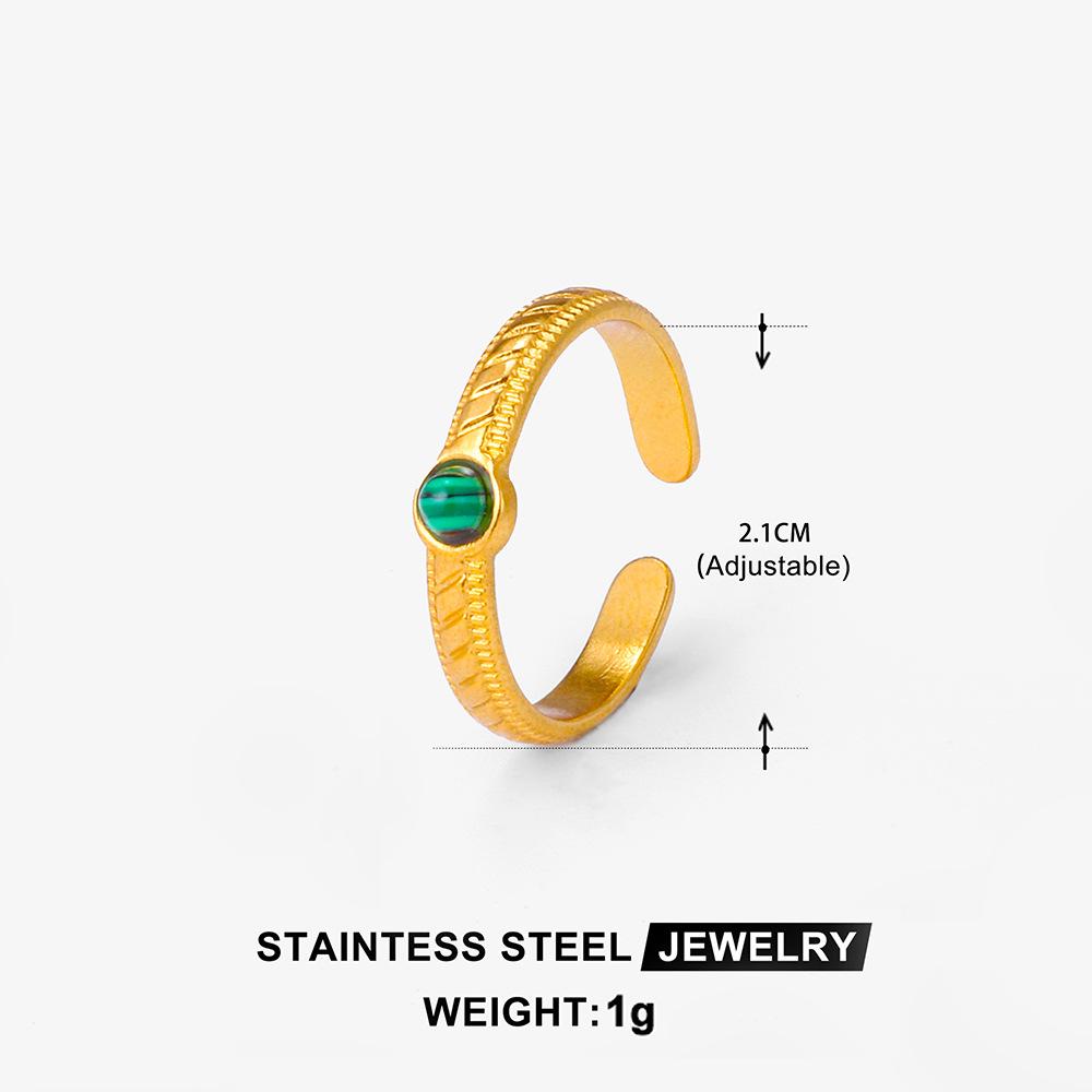 Elegant Adjustable Openable Titanium Steel Bohemian Ring - Non-fading, Stainless Simple Design