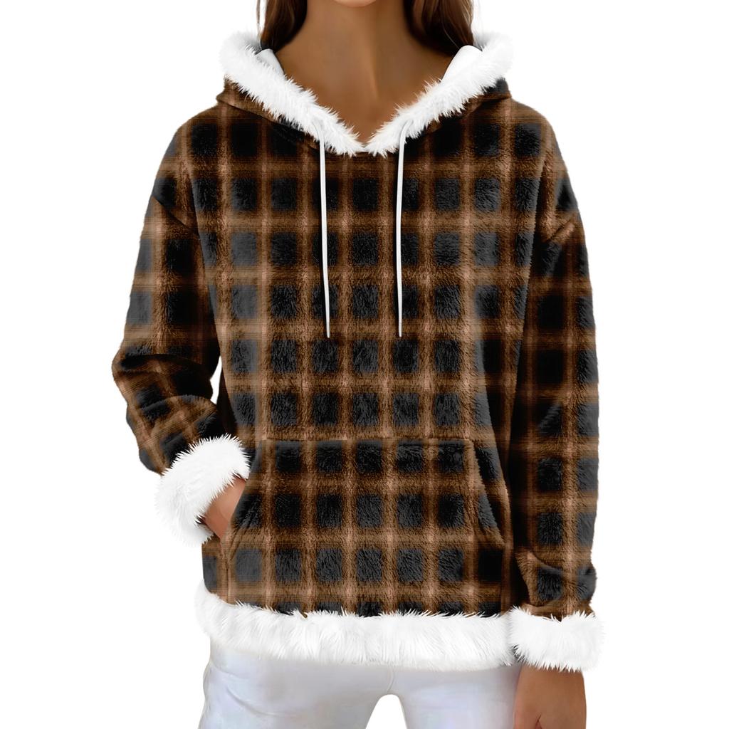 Hoodies For Women Oversized Winter Plush Cute Sweatshirts Pullover Trendy Fall Winter Clothes