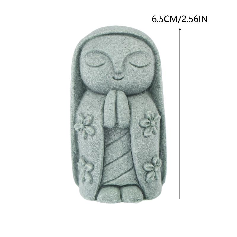 Miniature Statue Zen Style Little Monk Figurine Mini Monks Statue Ornament Aquarium Micro Scene Home Desktop Ornaments
