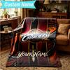 1PC Custom Name Blanket Cleveland football Flannel blankets Patterns Throw Blanket All-Season Soft Gift for Couch, Bed, Camping, Birthday gifts
