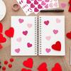 300Pcs Valentine's Day Glitter Pink Heart Stickers 1.5 Inch Sparking Adhesive Heart Stickers Arts and Crafts Decorative Envelope Seals for