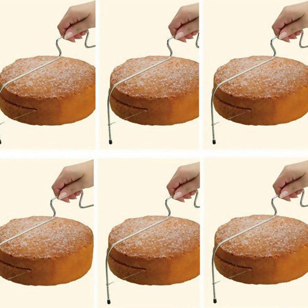 Stainless Steel Cake Slicer Adjustable Wire Cake Slicer Cutter Leveller Decorating Bread Decor Tool