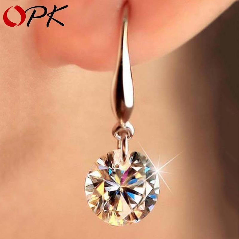 Diamantohrringe, Lange Ohrringe aus hochwertigem Zirkon, Damenohrringe