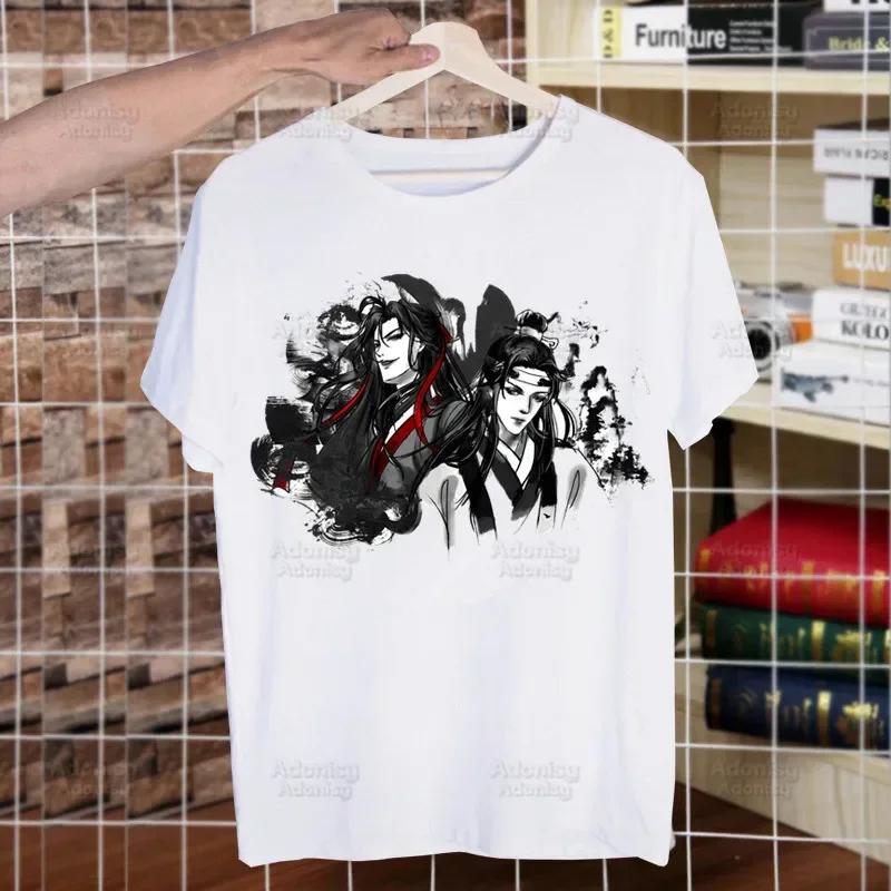 Mo Dao Zu Shi The Untamed Harajuku Man T Shirts Lan WangJi Wei Wu Xian Tees Shirt Tops Short-Sleeved Aesthetic Anime T Shirt