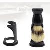 4Pcs Black Shaving Brush Stand Holder Set for Men's Grooming Non-Slip Base for Organized Storage and Easy Access