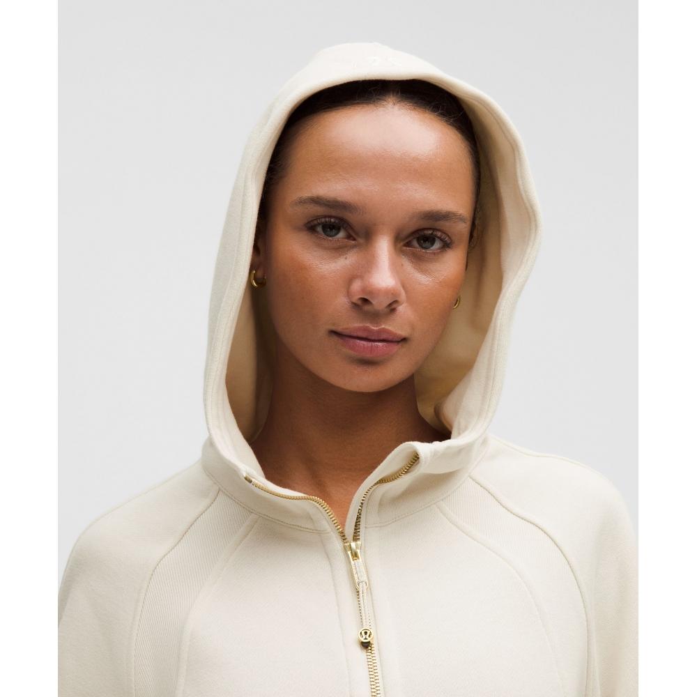 Lululemon Scuba Oversized Half Zip Hoodie Long Light Ivory Gold