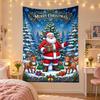 Weihnachtlich bedruckter Wandteppich für Schlafzimmer Wohnzimmer Wanddekoration Feiertagsgeschenk