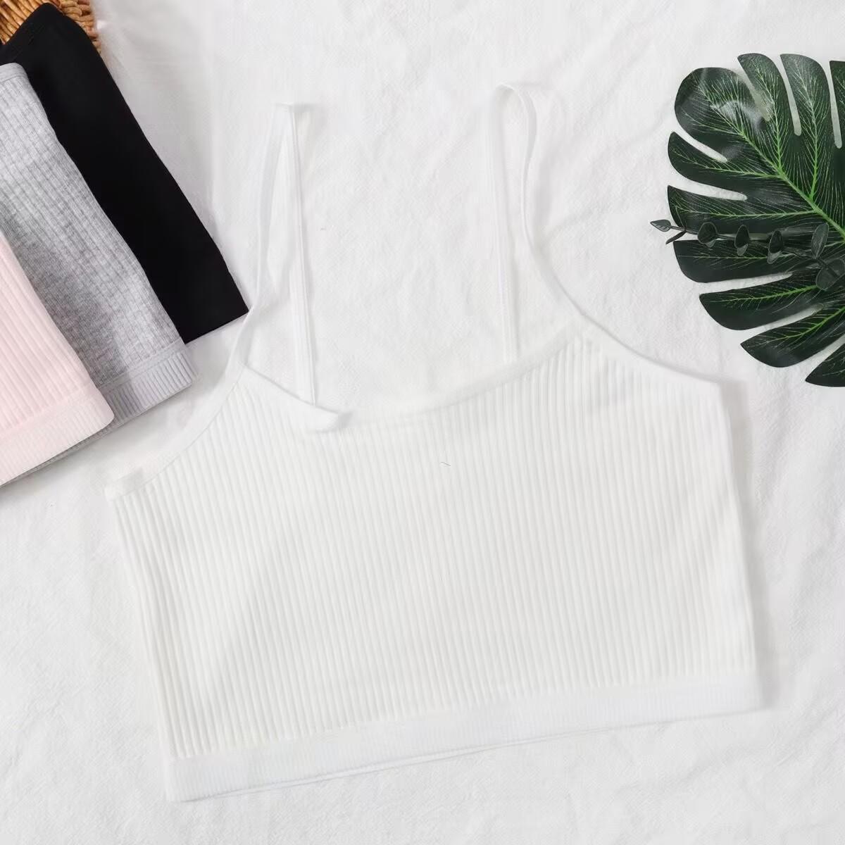 

Детский тренировочный бюстгальтер для девочек, нижнее белье для подростков, жилет, нижнее белье для подростков, одежда для периода полового созревания, От 8 до 14 лет белый