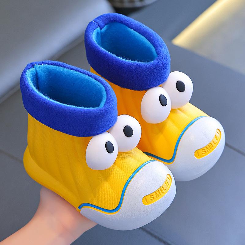 

Children s Rain Boots Boys Girls Boys Baby Girls Fleece-Lined Rain Boots Students Water Shoes Waterproof Non-Slip Toddler Rubber Shoes 34/35Code(Insole Length20 жовтий