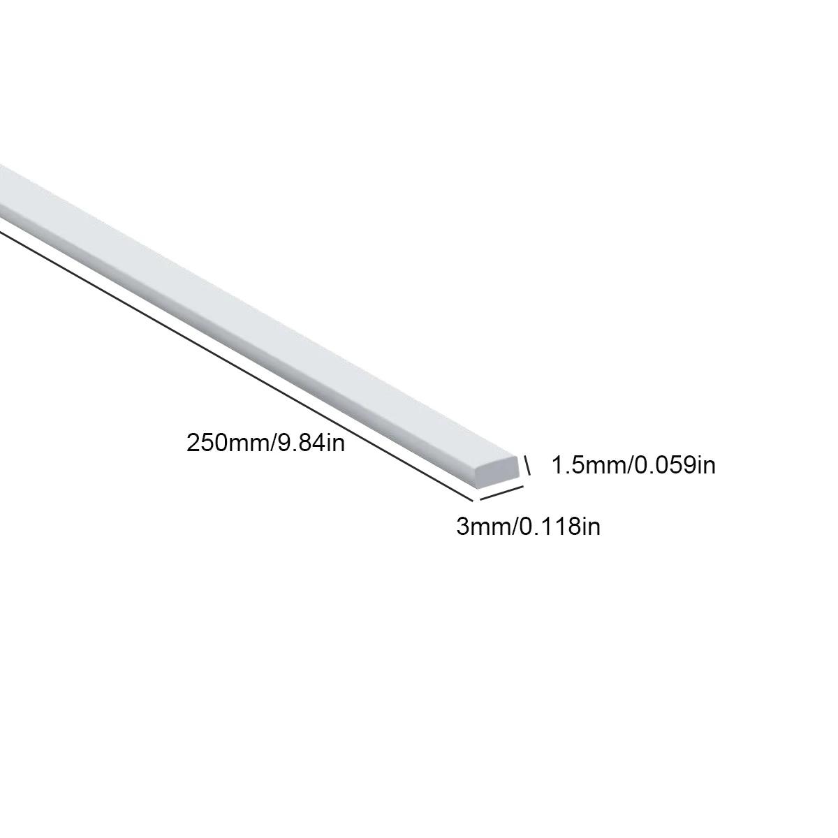

5-100pcs Architectural Model Making Rods , White ABS Square Plastic Sticks for Precision DIY Projects & Prototyping 5pcs