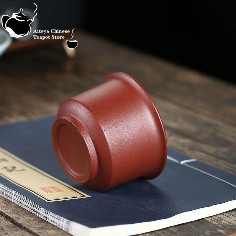 Lila Tontasse, großes Fassungsvermögen, lila Ton-Teetasse, Kung-Fu-Teeset, persönliche Teetasse, chinesisches Teeset, Yixing-Teetasse, 150 ml