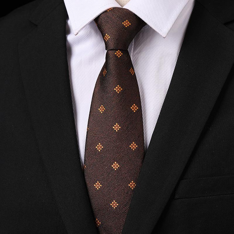 Fashion Versatile Casual Men And Women Retro Hong Kong Style Business Dress Groom Wedding Korean Version 8Cm Hand-Patterned Tie