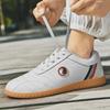 Men's Lightweight Non-Slip Tai Chi Shoes with Cowhide Sole, Leather Surface, Sizes 35-44