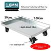 HC Rectangular Flower Pot Mover Tray with Wheels