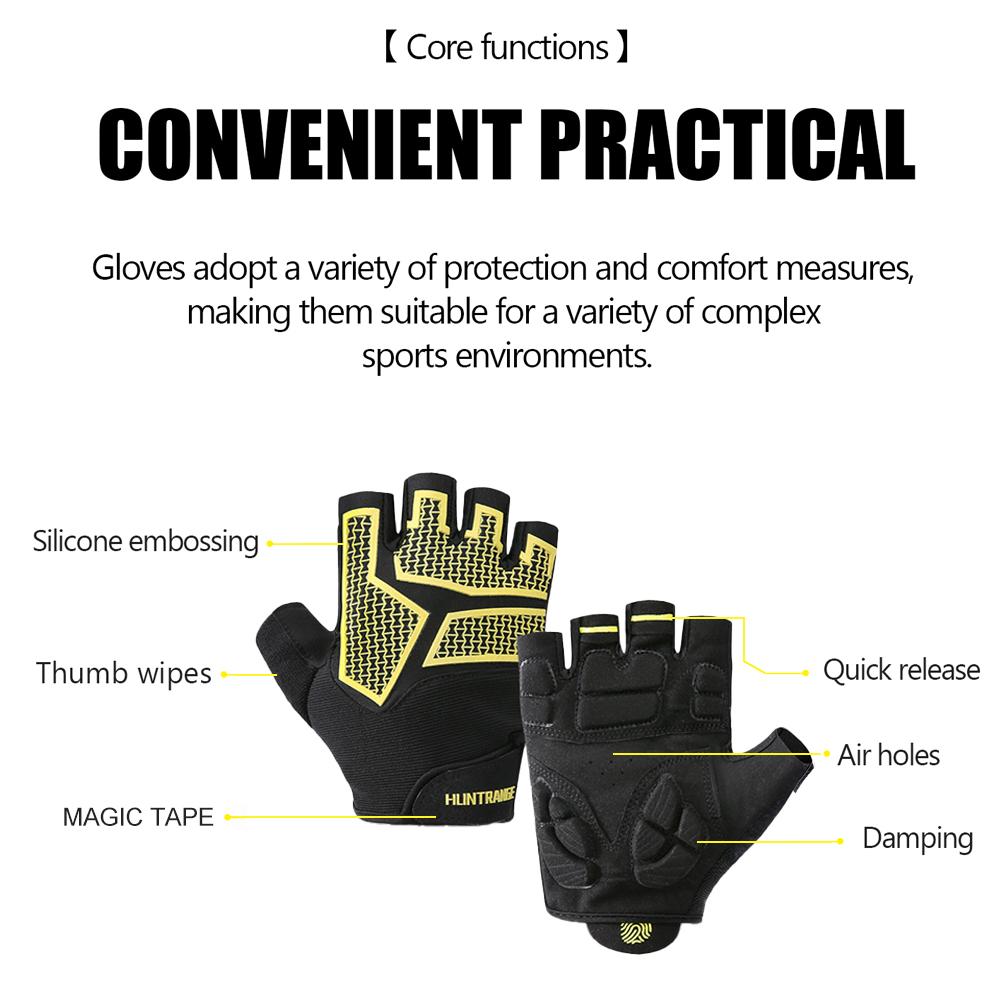 Shockproof Gel Pad Cycling Gloves Half Finger Sport Gloves Men Women Summer Bicycle Gym Fitness Glove Mtb Gloves