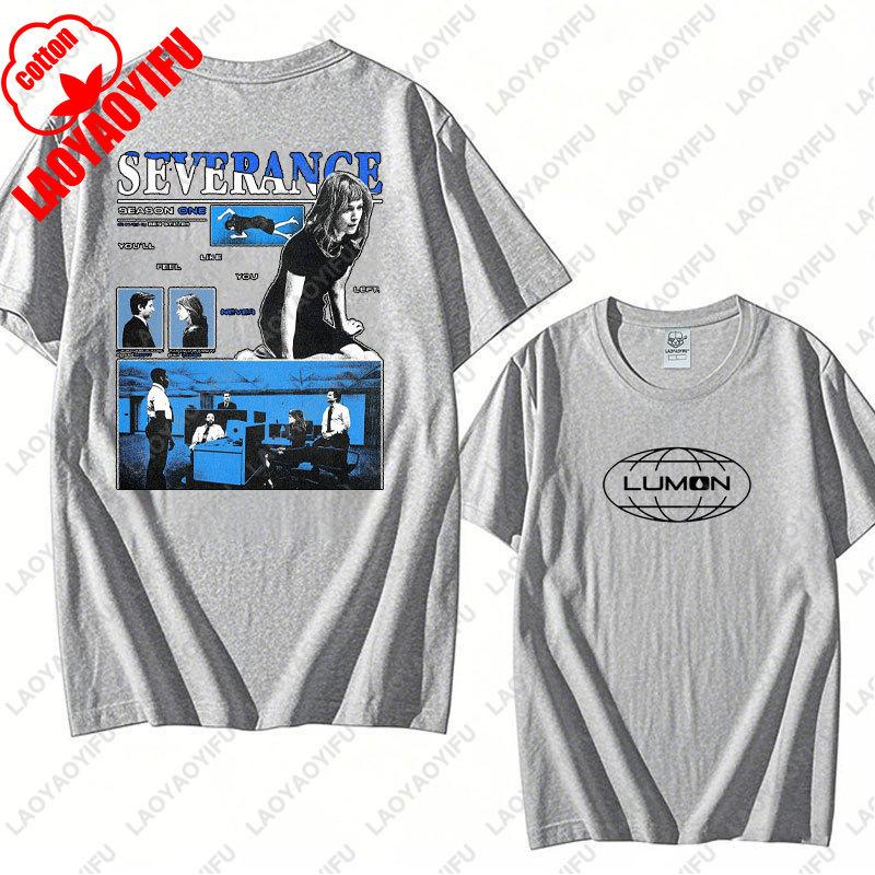Vintage Lumon Macrodata Refinement Severance Tees Retro Severance TV Show Cotton Tshirt Summer Retro Trend Cool Unisex T Shirts