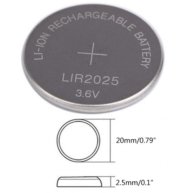 LIR2025 Rechargeable Battery 3.6V Remote Car Shell Cover Button Battery Fit for Alarms Dynamic Tokens Medical Equipment