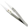 FEITA Precision Ceramic Tweezers with Heat-Resistant and Anti-Magnetic White Sharp Ceramic Tips - for Electronic Repair, DIY Hobbies (1 Piece)